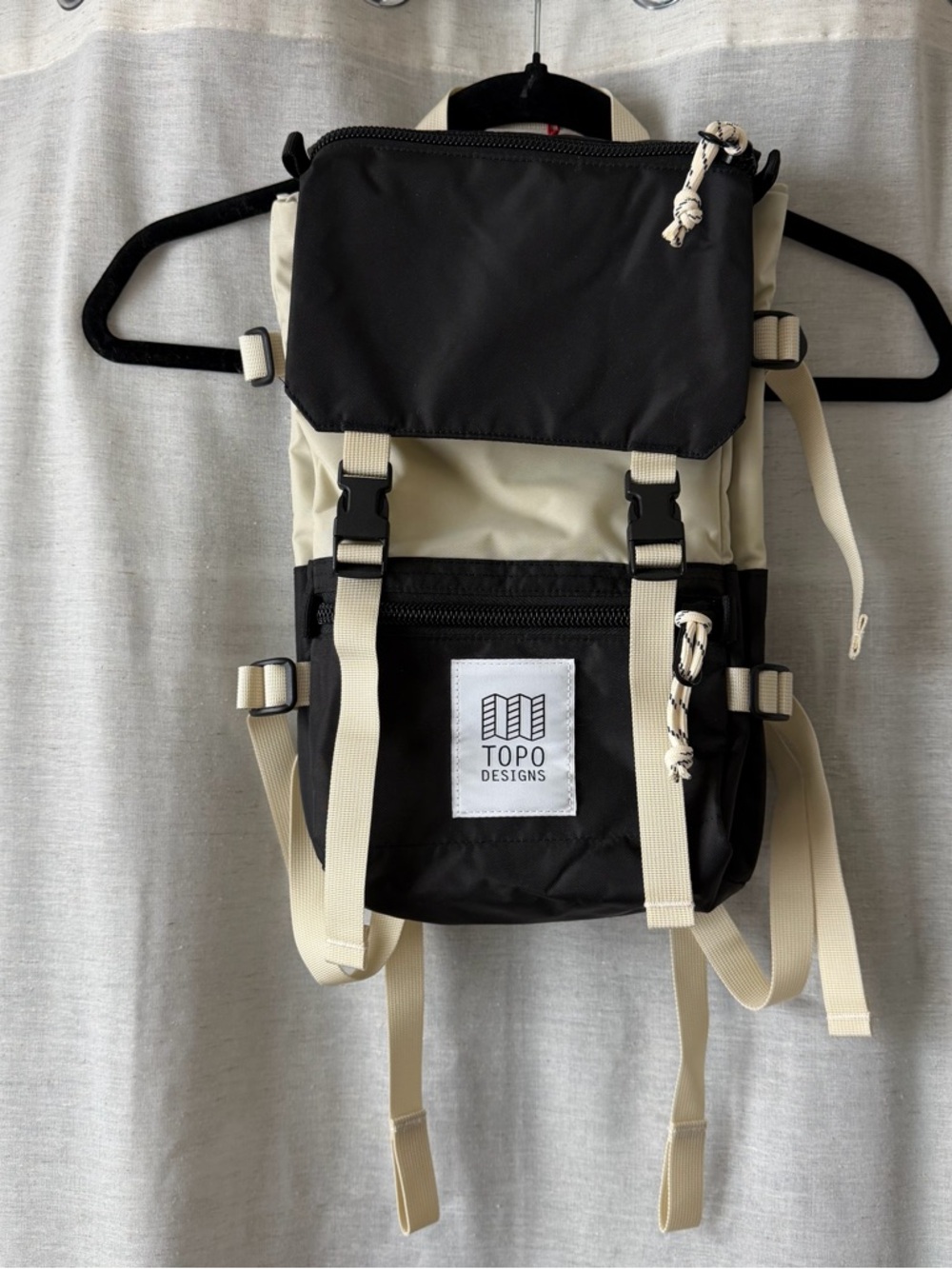Topo Designs Rover Pack Mini Black and Cream